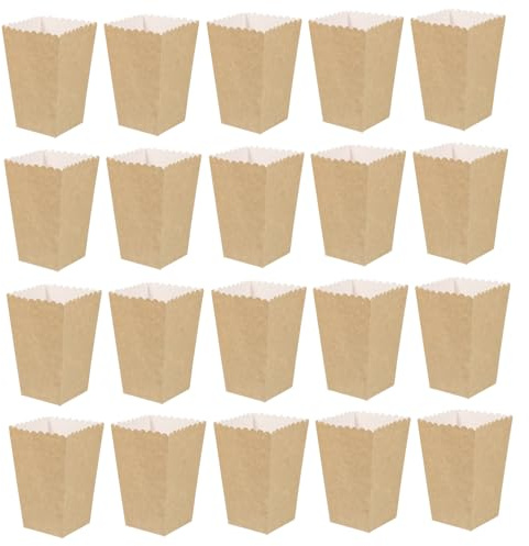 SOIMISS 50 Stück Popcorn Box Pappkarton im Kino Stil Stabile Party Supplies für Geburtstag Shower Umweltfreundliche Snackboxen für Popcorn Süßigkeiten Kekse Hochwertige Papierverpackung