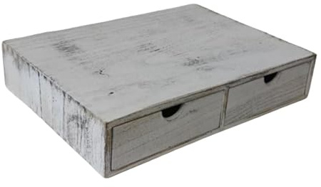 Ronyme Porta Capsule da caffè Vintage, organizzazione da bancone, Organizer in Legno, 2 cassetti per Ufficio, casa, bancone da caffè, Cucina, retrò