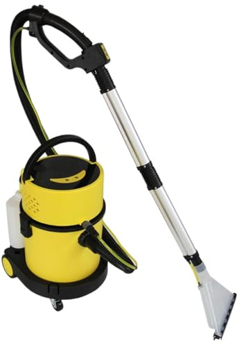Aspiradora Industrial en Seco y Húmedo+ Accesorios 1200W 20L Filtro Esponja+HEPA con Cable Ruedas Función Rebobinado Automático Aspirador Seco Liquido Mojado Powerful Wet+Dry Vacuum Cleaner