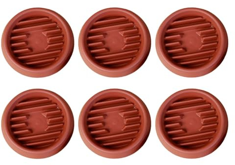 AlluraPet 6 sottovasi rotondi resistenti per piante, per interni ed esterni, rossi, S, 8 cm, piccoli
