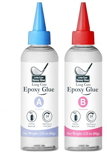 DINGSEN Golf epoxiharts lim, 120 g golf-epoxilim, 24 timmars härdning, golf-epoxy för alla golfskaft, golfhuvuden, drivare, putter och järn, perfekt för klubbhus