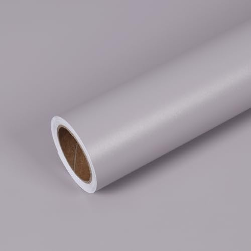 VEELIKE Vintage Purple Wallpaper Self Adhesive Matt Lilac Wallpaper for Bedroom 40 cm x 300 cm Thick Purple Vinyl Wrap for Kitchen Cupboards Furniture Sticky Back Plastic Roll Bathroom Waterproof