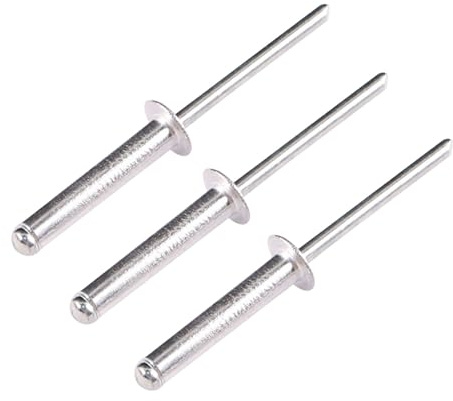 100 Pieces Aluminum Blind Rivets, 2.4X5mm Dome Head Pop Rivets for Metal | Plastic, Rubber, Wood, Handles, DIY Supplies