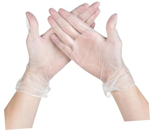 POPETPOP Guanti Monouso in PVC senza Polvere 80 Pezzi Taglia S Guanti per la Pulizia e Uso Alimentare per Bellezza e Ristorazione Comodi ed Elastici per Uso Breve