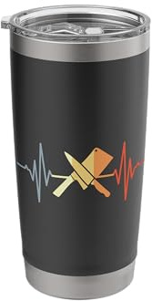 Cleaver and Knife Heartline Omnivore Meat Butcher Stainless Steel Insulated Tumbler