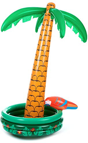 DEGUISE TOI VEGAOO - Aufblasbarer Getränkekühler in Palmenform - aufblasbare Palme - Einheitsgröße - Grün - Partydeko - 100% PVC -