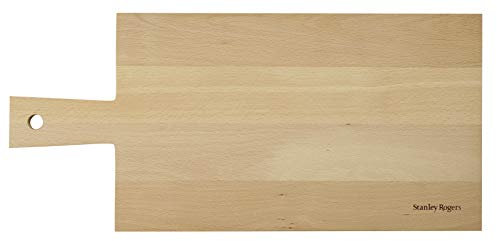 Stanley Rogers Schneidbrett FAIR 45 cm, Küchenbrett aus zertifiziertem Buchenholz, Hackbrett zum Schneiden, hochwertiges Servierbrett, (Farbe: Buche, individuelle Maserung), Menge: 1 Stück