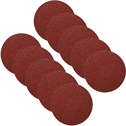 50x Klettscheiben Ø 115mm ohne Loch Körnung 60 Klett Schleifpapier Exzenterschleifer Schleifscheiben Klettschleifscheiben Klettbefestigung z.B. für AEG, Black&Decker, Bosch, Einhell, Kress