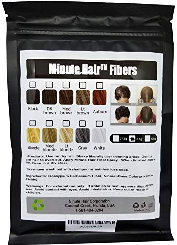 Hair Building Fibers Medium Brown 57 Grams (2 oz) Minute Hair Refill Hair Loss Concealer That You Can Use for Your Bottles From Competitors Like Toppik, Xfusion (Medium Brown)
