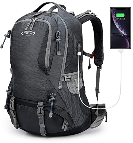 G4Free 50L Waterproof Hiking Backpack with Rain Cover for Mountaineering Travel Camping Hiking Outdoor Sports for Men Women