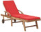 Tidyard Lettino Prendisole da Giardino Esterno in Legno Massello di Teak con Cuscino,Lettino Prendisole Reclinabile,Lettino da Sole in Legno,Lettino da Giardino,Sdraio da Giardino Reclinabile Legno