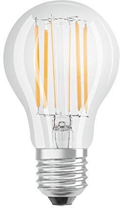 OSRAM Dimmbare Filament LED Lampe mit E27 Sockel, Warmweiss (2700K), klassische Birnenform, 7,8W Ersatz für 75W-Glühbirne, klar, LED Retrofit CLASSIC A DIM, Warmweiß