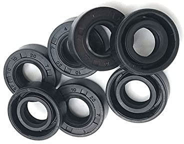 NBR Wellendichtring TC-19 × 25-47 × 4/5/6/7/8/9/10 Nitrile Covered zweilippig mit Schraubenzugfeder, 19x32x8mm 2Pcs