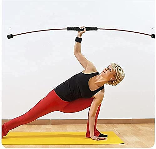 LIOYUHGTFY Fitness Schwingstab Ganzkörper-Übungsstange, multifunktionaler, paralleler Bauchmuskel-Trainingsstab, Heimfitness-Tremorstange, Fitnessgeräte 827(Color:Red)