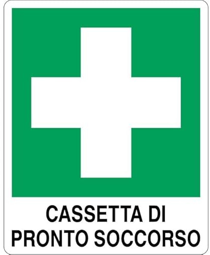 NEW CARTELLO SEGNALETICO - cassetta di pronto soccorso - Adesivo Extra Resistente, Pannello in Forex, Pannello In Alluminio (PANNELLO IN ALLUMINIO 20X31 CM)