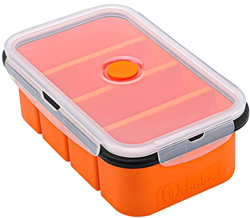 webake Soup Cubes Freezer Tray Silicone Food Containers with Lid 250 ml Extra Large Jumbo Ice Cube Tray for Soup, Broth, Sauce, Butter, Meal Prep