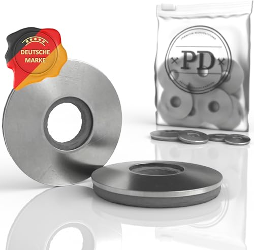 PD® Unterlegscheiben M6 mit EPDM Dichtung (6,8x25mm) | Dichtscheiben für Schrauben aus Edelstahl A2 V2A | Dichtscheibe für Spenglerschrauben, Bohrschrauben & Eternit Schrauben | 50 Stück