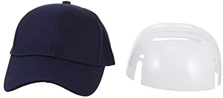 Yardenfun 2pcs Baseball Hat Bump Cap Insert Ventilated PE Liner for Head Protection Comfortable Fit in Cap Lightweight and Portable Safety Insert for Work and Sports White