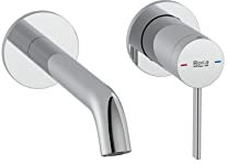 Roca A5A359EC00 Grifo Empotrable Pared Lavabo, Coleccion Ona, Caño 180 mm, Cromado