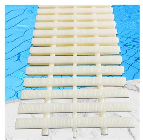 Piscine Grille Grille De Drainage, Résistance UV Couvercle Drain Plancher Grille Drainage, Antidérapant Grille D'eau En Plastique, Douches Allées Patios Caillebotis(30x100CM/11.82x39.38in,9PCS)