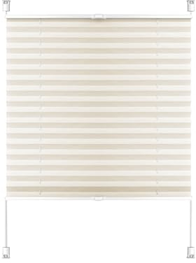 Plissee, Rollo ohne Bohren, 80 x 130 cm Sicht- und Sonnenschutz, Plissees Klemmfix Klemmfix ohne Bohren, für Fenster & Tür ohne Bohren, Creme Farben