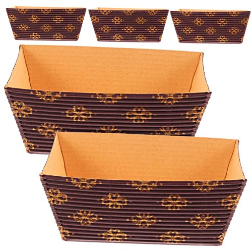 MILISTEN 25St Kuchenblech aus Wellpappe Brotbackform Weihnachtsbrotschachteln Einweg-Laibpfannen Papierbecher Backformen aus Papier zum Backen Kucheneinlagen Mini Pappbecher Backpapier