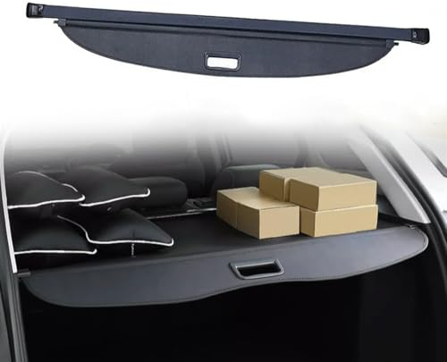 Auto Einziehbarer Laderaumabdeckung Kofferraum für V.W Tiguan L MK2 2017-2023, Schwarz Schutz Der Privatsphäre Abdeckung Hutablage Cargo Cover, Ausziehbar Kofferraumabdeckung Rollo
