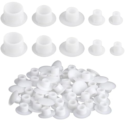 MEISO 150 Pezzi Tappi Copriforo, 5/6/8/10/12mm Tappi per Fori, Tappi Plastica Copriforo, Tappi Coperchi per Fori Viti, Tappo Copriforoper per Mobili Cucina Armadietto Scaffali Guardaroba Libreria