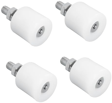 Gadpiparty Roue de Porte Coulissante Nylon Solide Certifiée à Faible Vibration, Glissement Fluide, pour Portail Électrique et Porte à Rail, Lot de 4 Pièces, Usage Extérieur Jardin