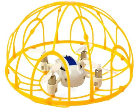 RC ferngesteuerte Drohne 4-Kanal mit Käfig-Schutz, 2.4 GHz Flying-Ball Quadcopter m. Landestation, Flugring, Hindernis, 6-Achsen-Gyro, Headless Mode, 360° Flip, LED UFO Spielzeug f. Kinder, Erwachsene