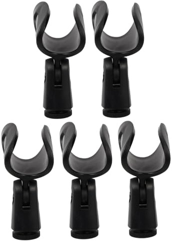 BESTonZON Mikrofonständerklemmen Verstellbarkeit Mikrofonhalter Geeignet für Mikrofonständer mit Gewindedurchmesser