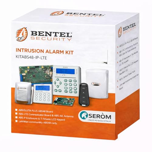 Bentel Kit Allarme Casa Professionale Antifurto Absoluta Plus ABS48 Zone + Scheda IP - LTE - 4G - Novità - Wireless - KITABS48-IP LTE