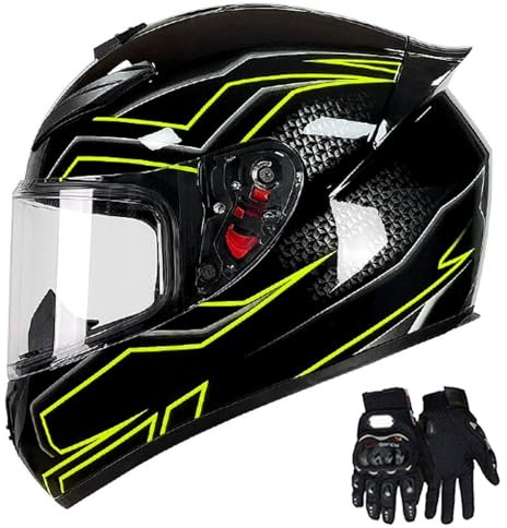Motorradhelm Integralhelm Rollerhelm Fullface Helm, Sturzhelm DOT für Damen Herren Erwachsene