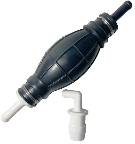 Partsline Pompe d'amorçage avec clapet anti-retour 8 mm et embout coudé 90°C compatible avec Citroën AX, Berlingo, BX, Saxo, Xsara Picasso, Peugeot 106, 205, 206, 306, 307, 309, 406, Partner - 157973