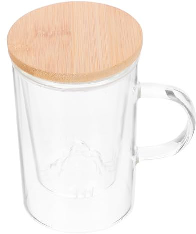 Holibanna Tazza Da Tè Con Infusore in Borosilicato Design A Doppio Per Infusione Di Tè Sfuso O Acqua Calda