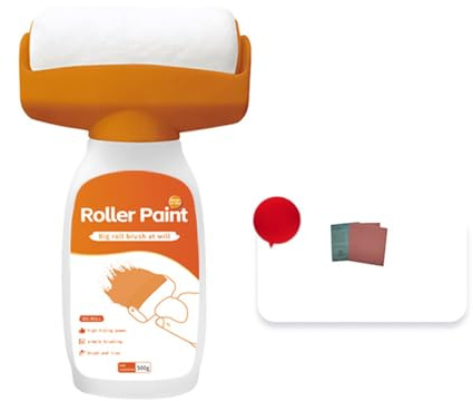 Roller de pintura - Reloj de reparación de pared de látex sin olor con 500 g de pasta de pared | Roller de reparación de secado rápido | Juego de cepillos de renovación de pintura multifuncional para