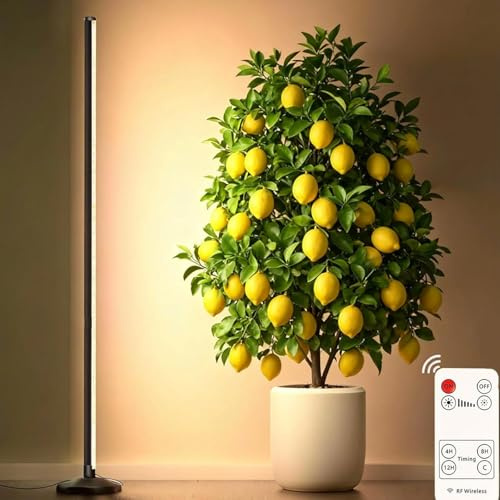 Uocub Standing Grow Lights for Indoor Plants, 6000K Full Spectrum Plant Lights with Timer, 252 LEDs Vertical Grow Lights,10 Dimmable Levels, Adjustable Height Plant Growing Lamp, 120° Wide Coverage