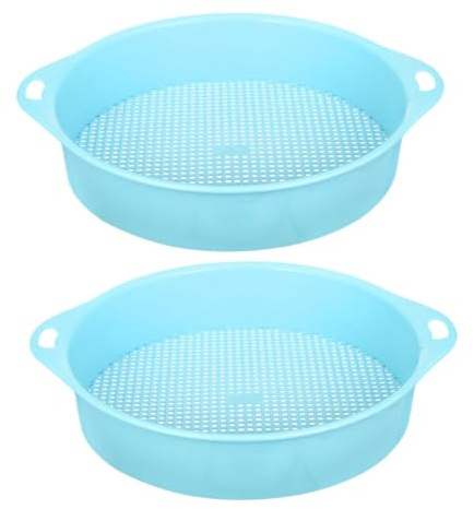 JOINPAYA 2 pezzi Setaccio Terriccio da Giardino Rete Resistente per Filtraggio Compost e Sabbia Setaccio Rotondo per Rimozione Sassi e Preparazione Suolo Utile per Bonsai e Piccoli Ghiai