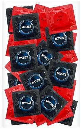 MY.SIZE Kondome 60 mm – 25er Folienbeutel – XXL Preservativ mit perfektem Sitz & Sicherheit – Dünn, transparent, dermatologisch getestet, hautfreundlich & komfortabel – Größe 60