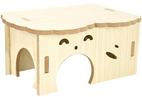 Toyvian Maison Cabane en Bois pour Hamster et Chinchilla, d'Exploration Labyrinthe, Adaptée pour Rongeurs en Intérieur