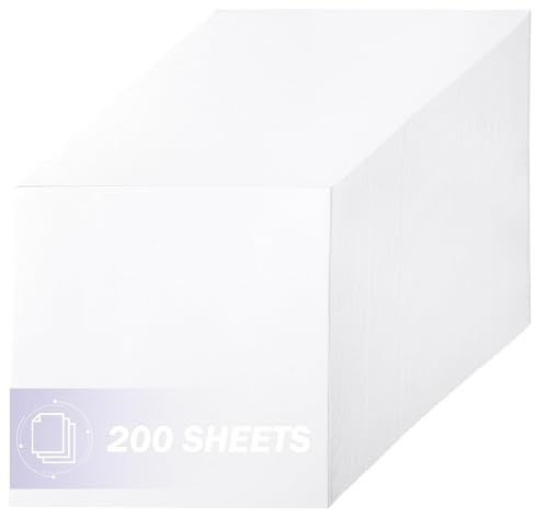 Papel origami blanco, 200 hojas 15×15 cm / 6 pulgadas, 80 g/m², papel cuadrado para plegado doble cara para proyectos de manualidades DIY, niños, adultos UAP38WH200