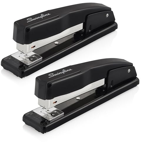 Swingline Commercial Stapler, 20 Sheet Capacity, Jam Free, Metal, 2 Pack, Black (44401AZ)