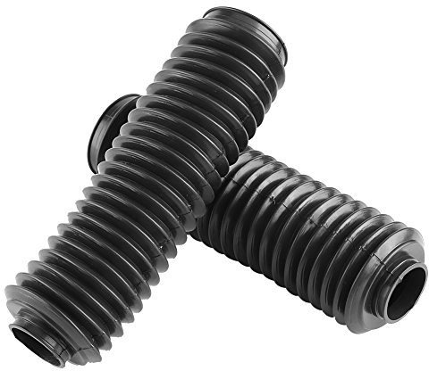 Keenso 1 Paar Schwarze Motorrad Gabelrohre Stiefel staubdicht Gummimanschette Stoßdämpferabdeckung Schutz für die meisten CQR ATVs Dirt Bikes mit der richtigen Größe