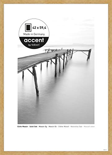 accent by nielsen Scandic - Oak Wooden Picture Frame - A2, 42x59.4cm with Float Glass – Modern Scandinavian Design
