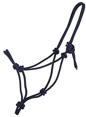 QHP Knotenhalfter Basic Seil 8 mm (Minishetty, Navy)