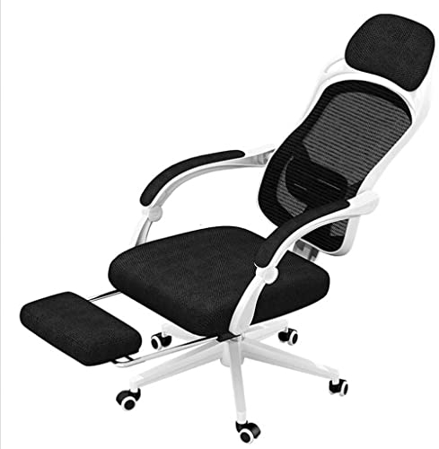 ABGRC Bürostuhl Atmungsaktiver Mesh-Stuhl Büro，Ergonomischer Computerstuhl mit geräuscharmer PU-Rolle，Latexkissen Schreibtischstuhl Höhenverstellbar Stress abbauen