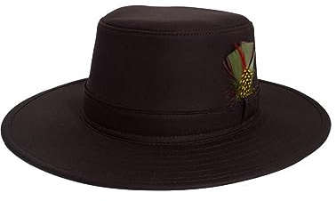 WALKER AND HAWKES - Wax Belmont Aussie Outback Hat - Brown - Medium