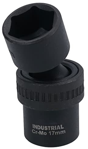 17mm 3/8in Drive Universal Swivel Wobble Metric Impact Shallow Socket