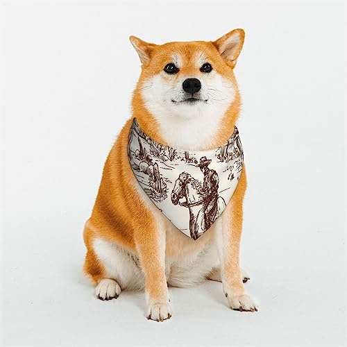 Western Desert Cowboys3 Hundehalstücher, dreieckiger wendbarer Haustierschal für Jungen und Mädchen, Halstuch für kleine, mittelgroße und große Hunde
