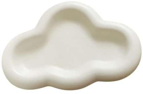 HOMSFOU Schmucktabletts Keramik-Essteller Keramik-Schmucktablett Schmuck-Organizer Ohrringhalter Wolken Schmuckteller Wolkenform Behälter Ringtablett Schlüsselteller Kleiner